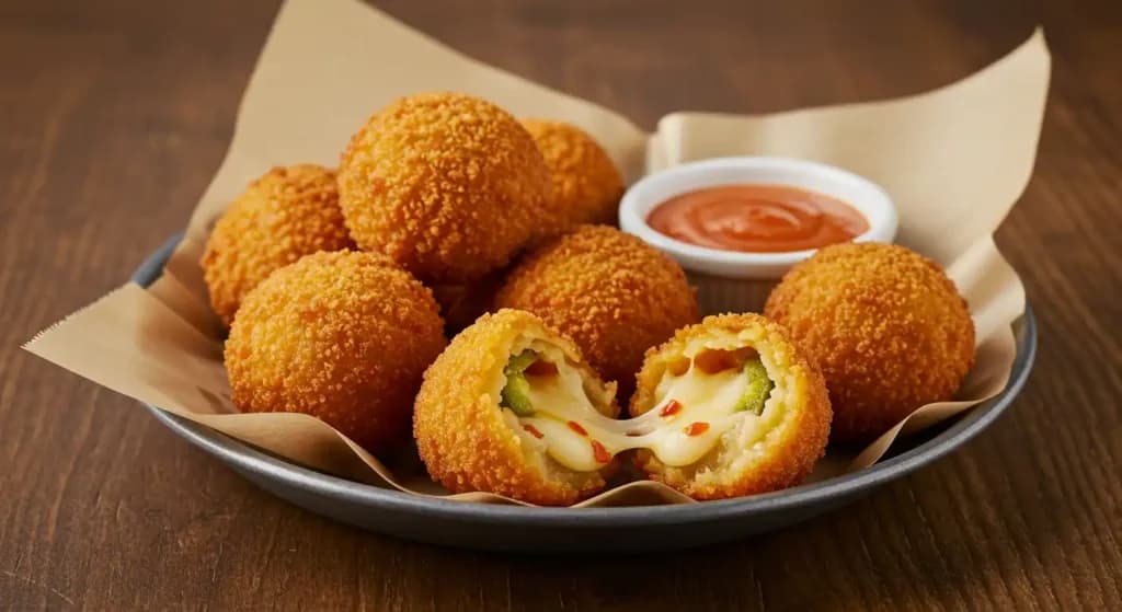 Texas Roadhouse Rattlesnake Bites - diced jalapeños and jack cheese hand-battered with ranch