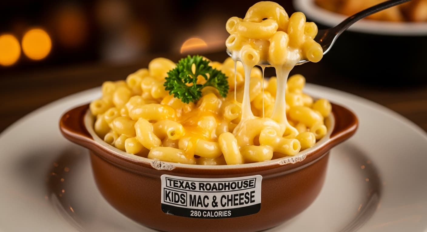 Texas Roadhouse Kids Mac and Cheese - creamy macaroni and cheese made fresh daily