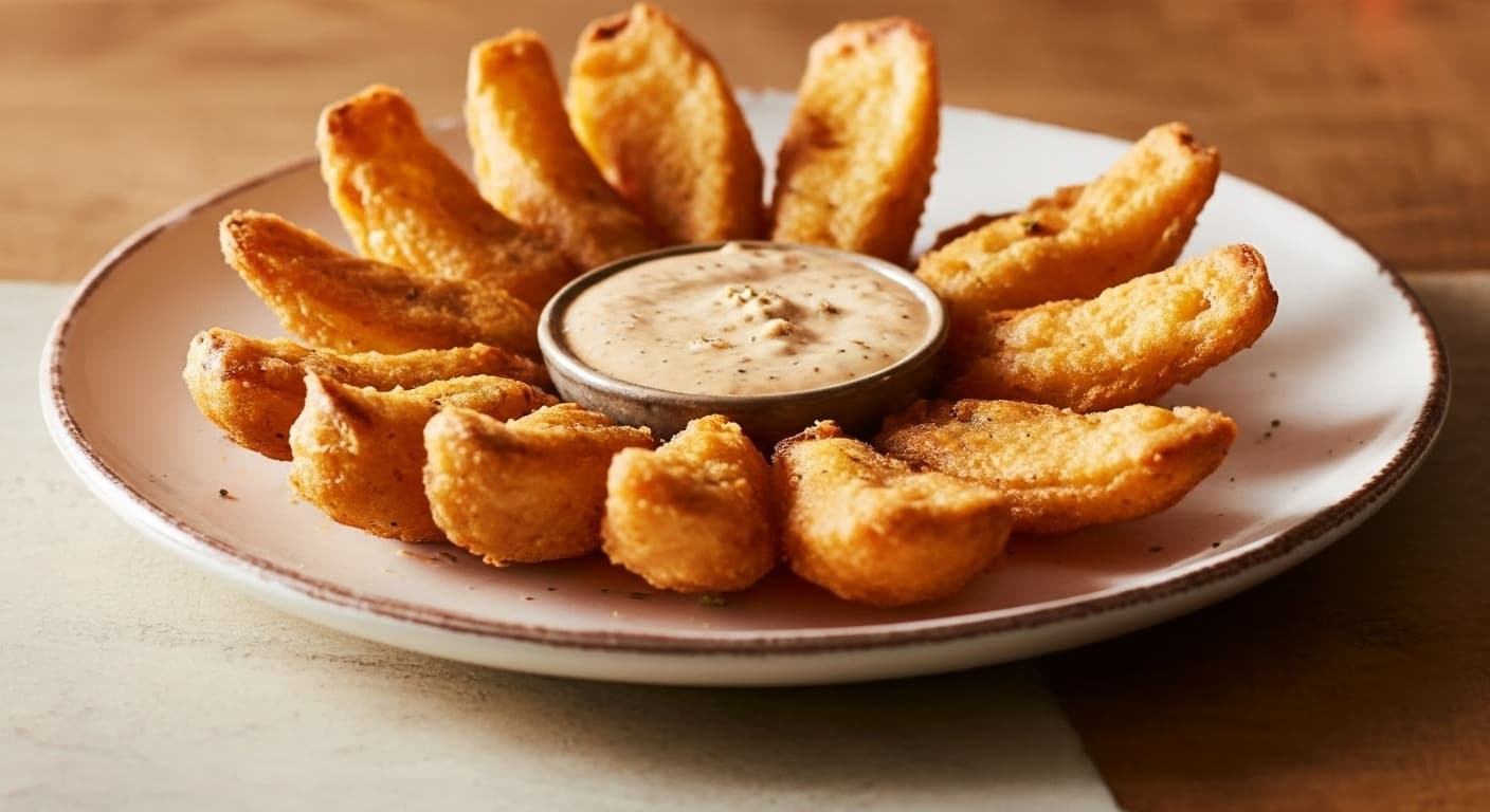 Texas Roadhouse Cactus Blossom appetizer during happy hour