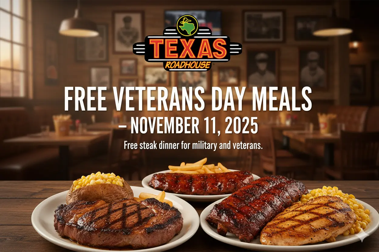 Texas Roadhouse Veterans Day 2025 Free Steak Dinner for Military